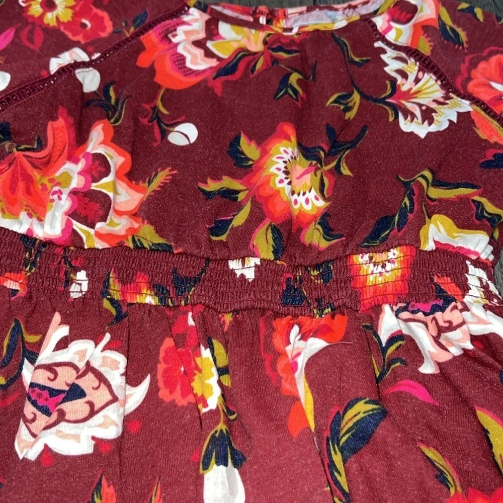 Old Navy toddler long sleeve flowey floral dress with stretch waist